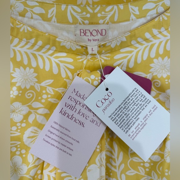 Beyond by Vera Coco Yellow Floral Dress - Picture 9 of 9